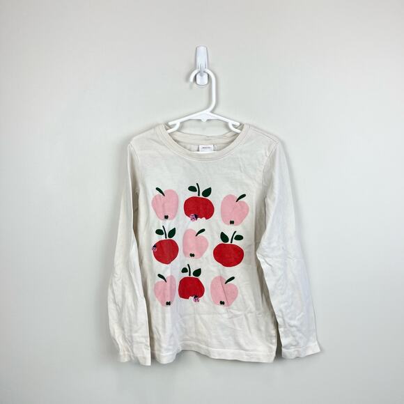 Hanna Andersson Long Sleeve Apple Tee 130 cm 8 - Picture 1 of 4
